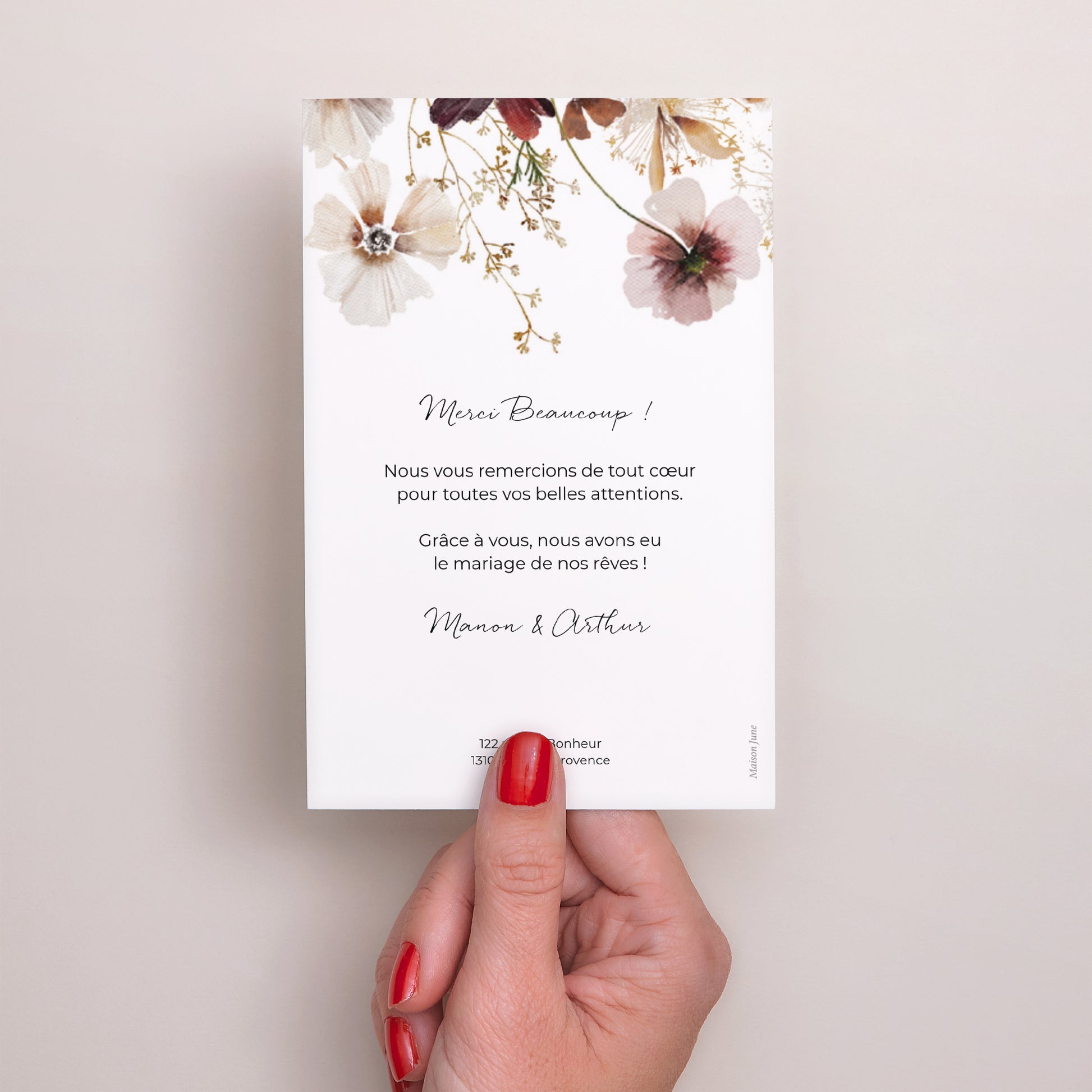 remerciement mariage